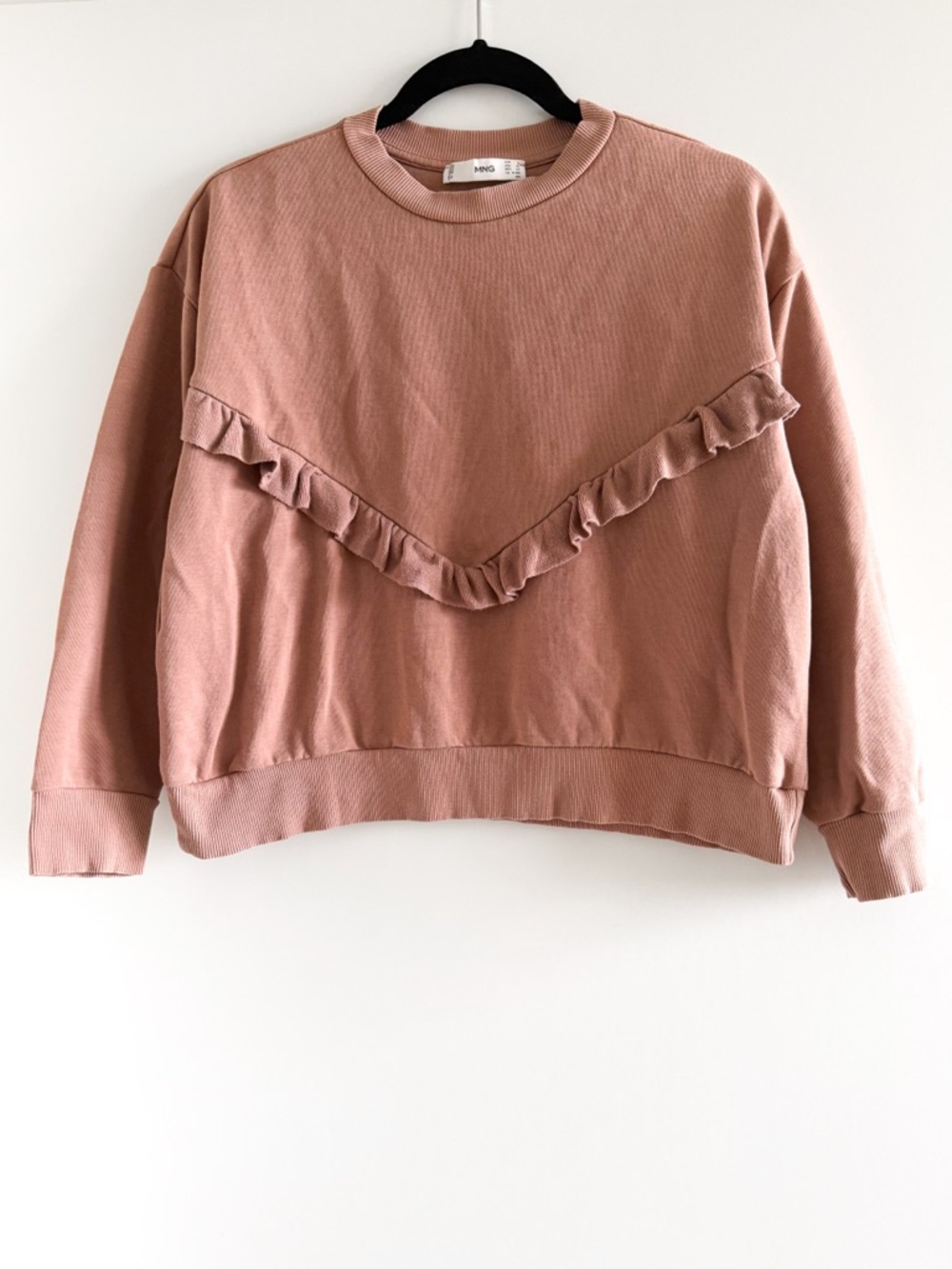Mango Dusty Rose Crewneck Sweater